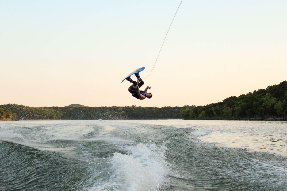 guy in a jump wakeboarding in singapore